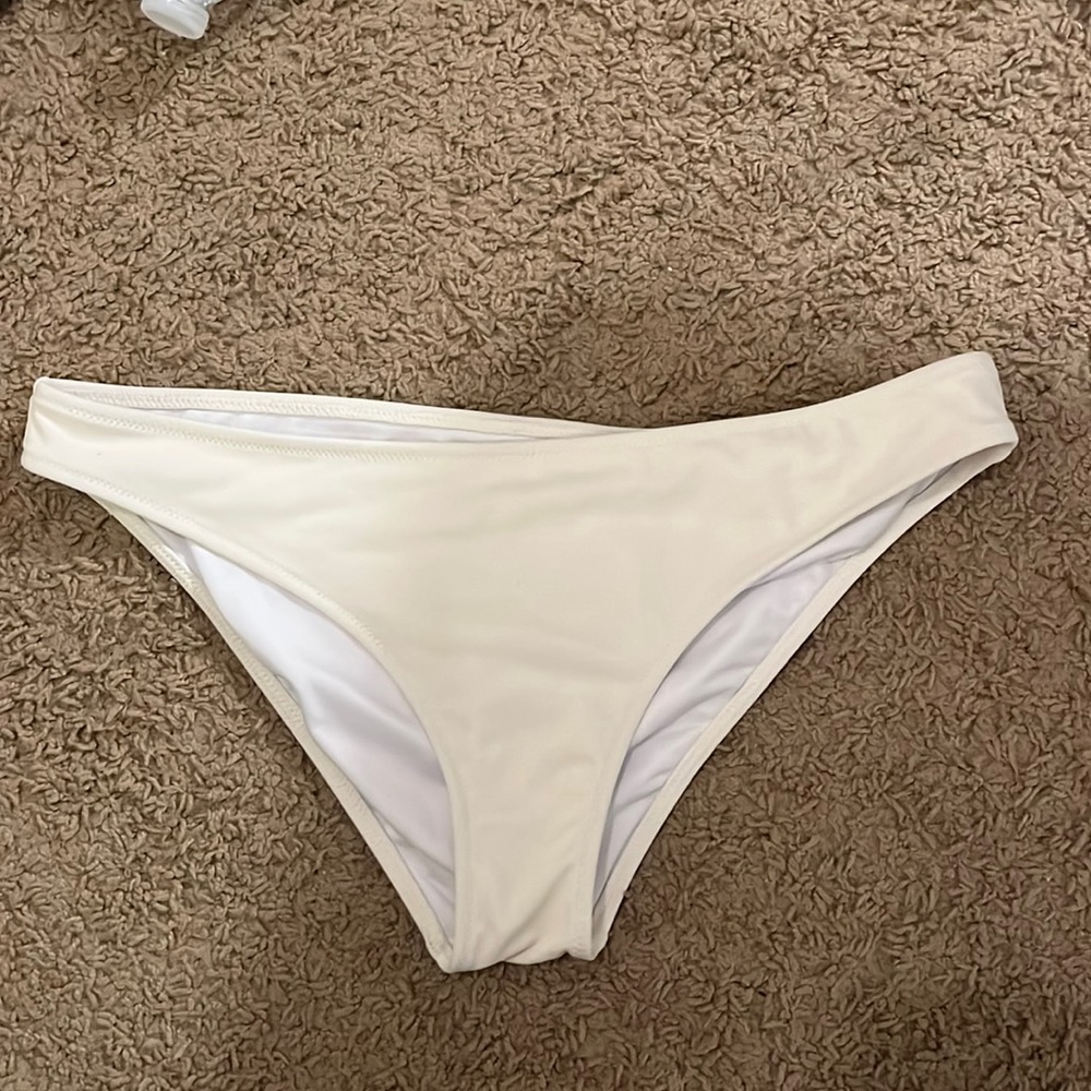 white/cream bathing suit bottoms